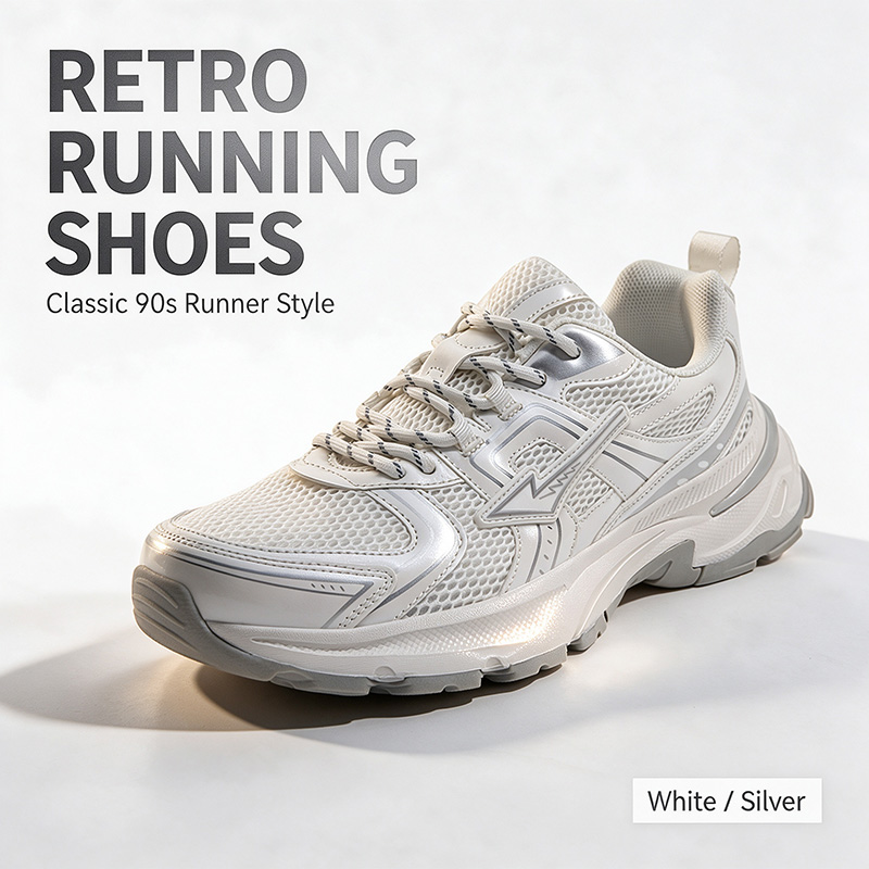 Mens Fashion Trainers - Men Women Retro Running Shoes Breathable