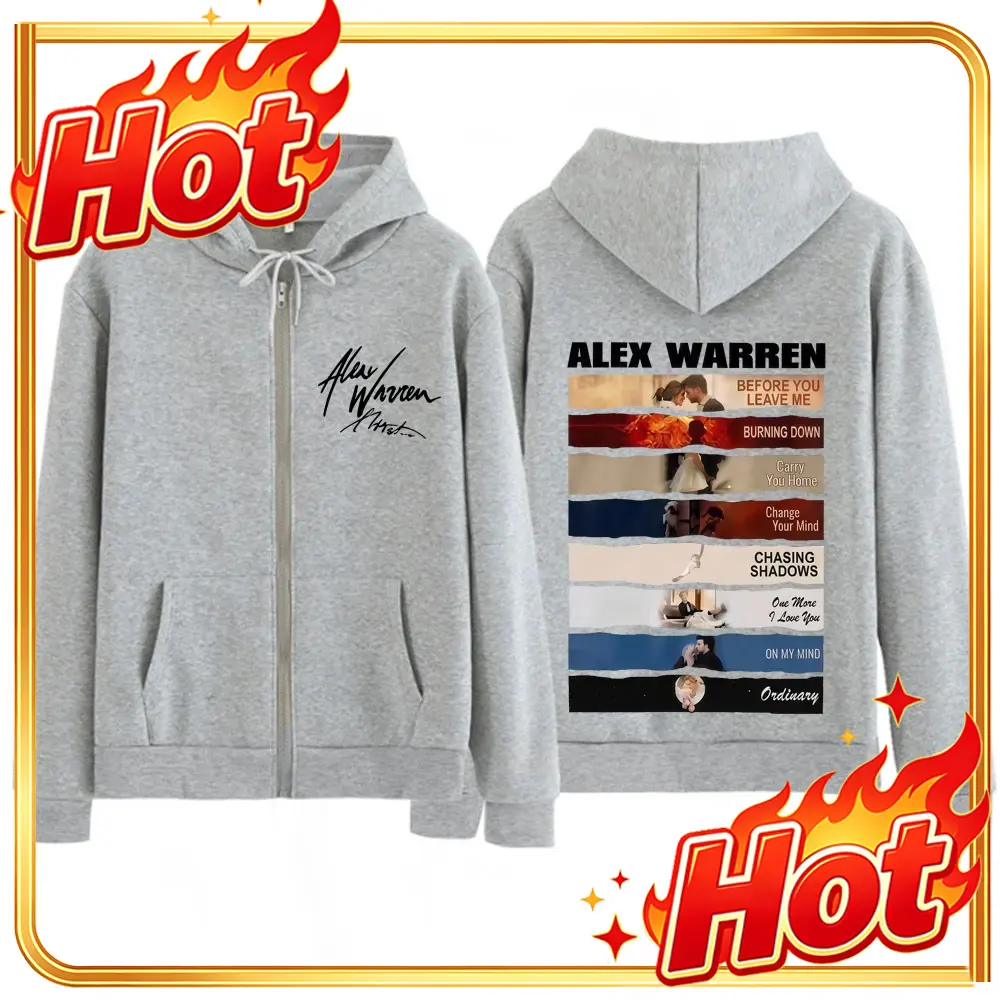 Singer Alex Warren 2026 Tour P - đánh giá và giá Mens Fashion Zip Up Hoodies