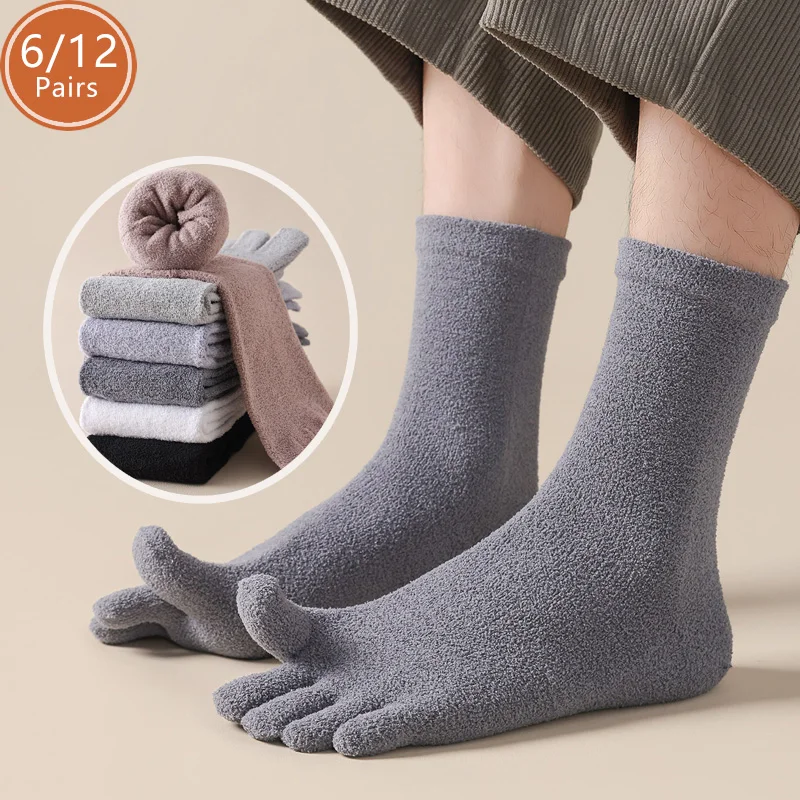 6/12 Pairs Thick Thermal Split - đánh giá và giá Socks Ankle Men