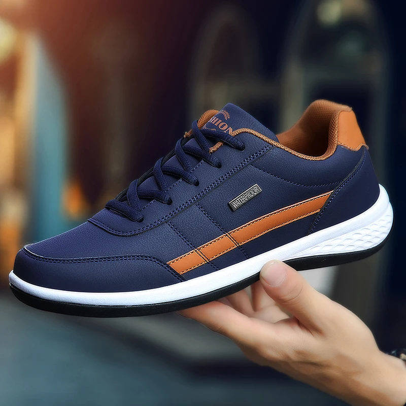 Leather PU Men's Shoes Sneaker - đánh giá và giá Mens Fashion Trainers
