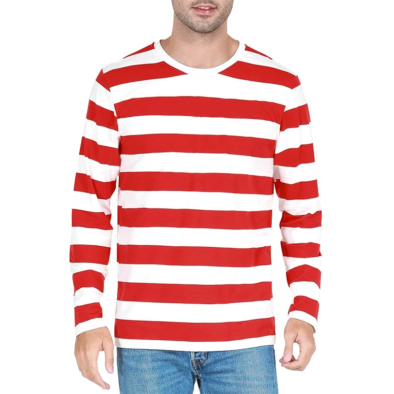 Contrast Stripe 3D Print Men L - đánh giá và giá Men'S Fashion T Shirts