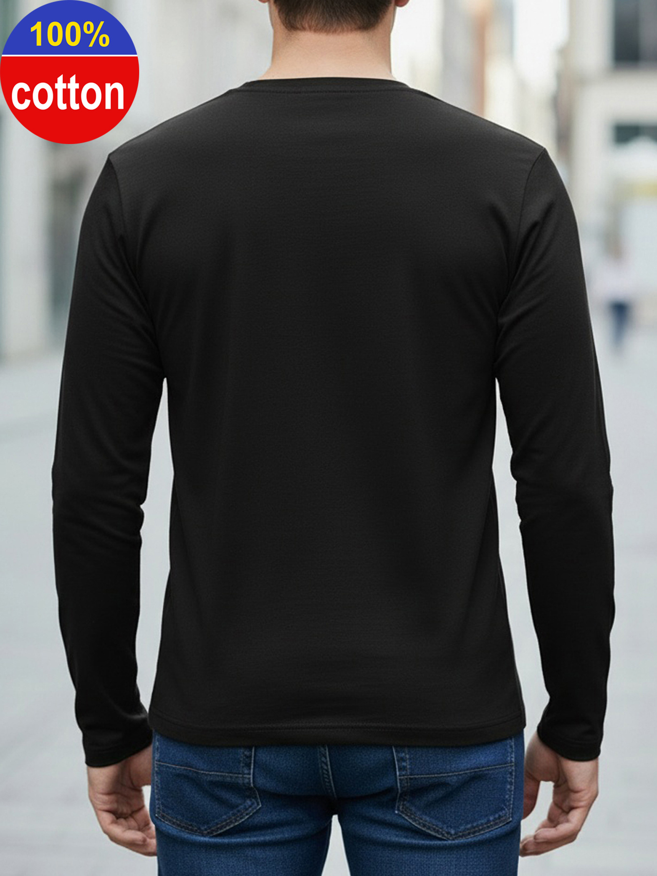 100% Pure Cotton Men's Long Sl - đánh giá và giá Men'S Fashion T Shirts