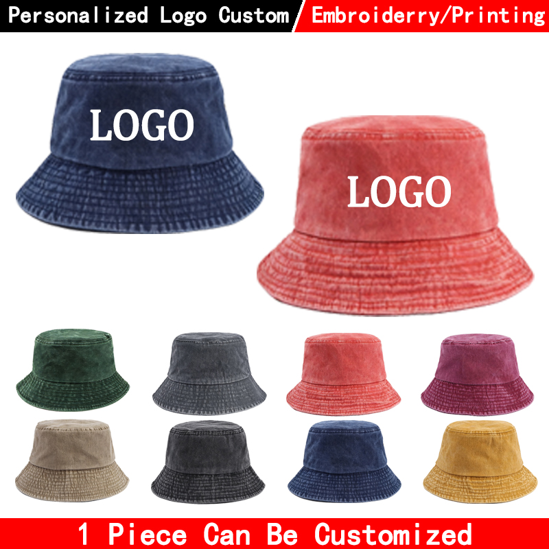 Custom Logo Denim Bucket Hat F - đánh giá và giá Men'S Fashion With Hat