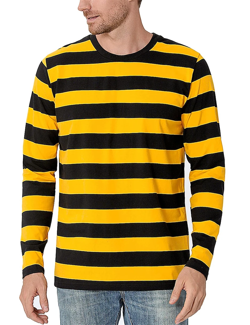 Fashion Contrast Stripe 3D Pri - đánh giá và giá Men'S Fashion T Shirts