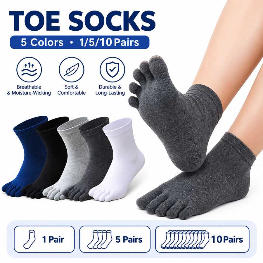 1/5/12 Pairs Unisex Cotton Toe - đánh giá và giá Socks Ankle Men